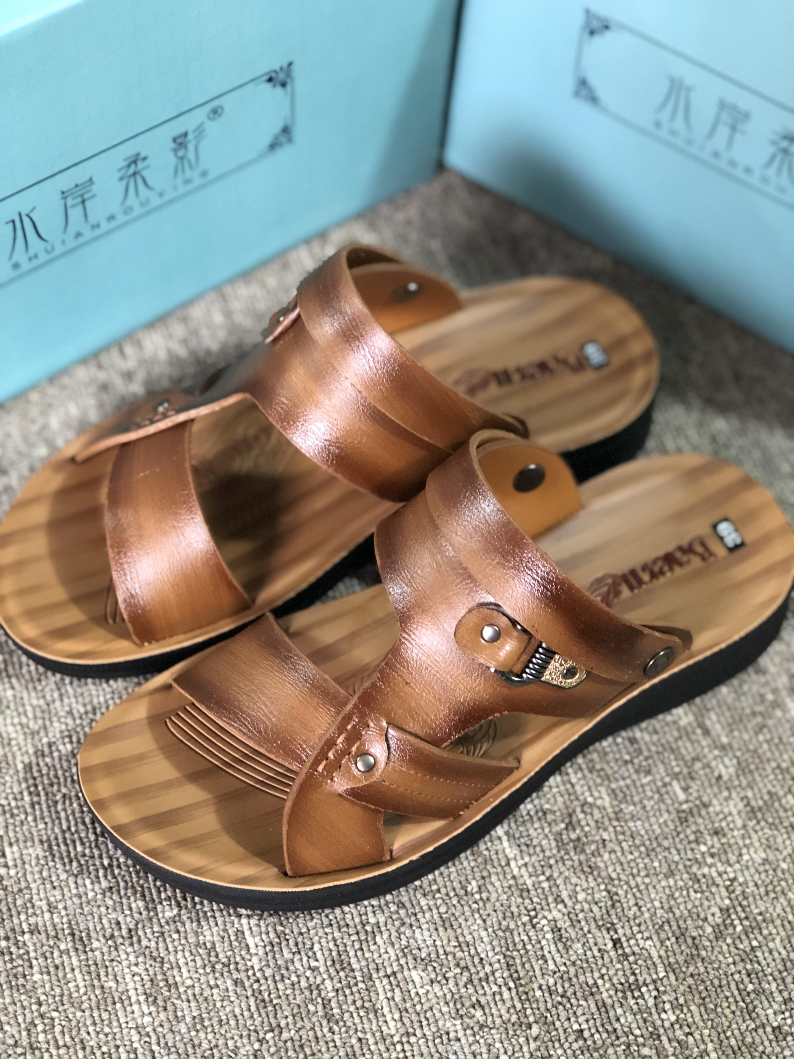 GIÀY SANDALS DA NAM  ĐẾ ĐÚC CAO CẤP