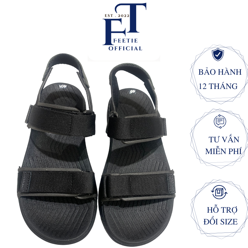 Dép Sandal Nam Nữ Shatto Quai Ngang/ Quai Chéo Đen Thời Trang Mang Đi Học,Đi Chơi cao 4cm Đế Bằng (Có Sẵn)