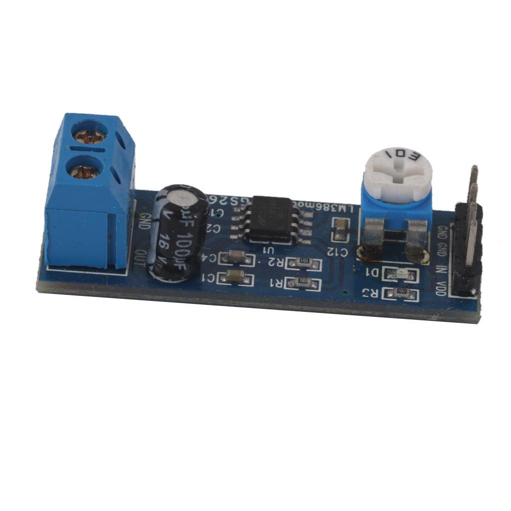 1Piece LM386 200 Gain Mono Audio Amplifier Board Adjustable Volume 5-12V