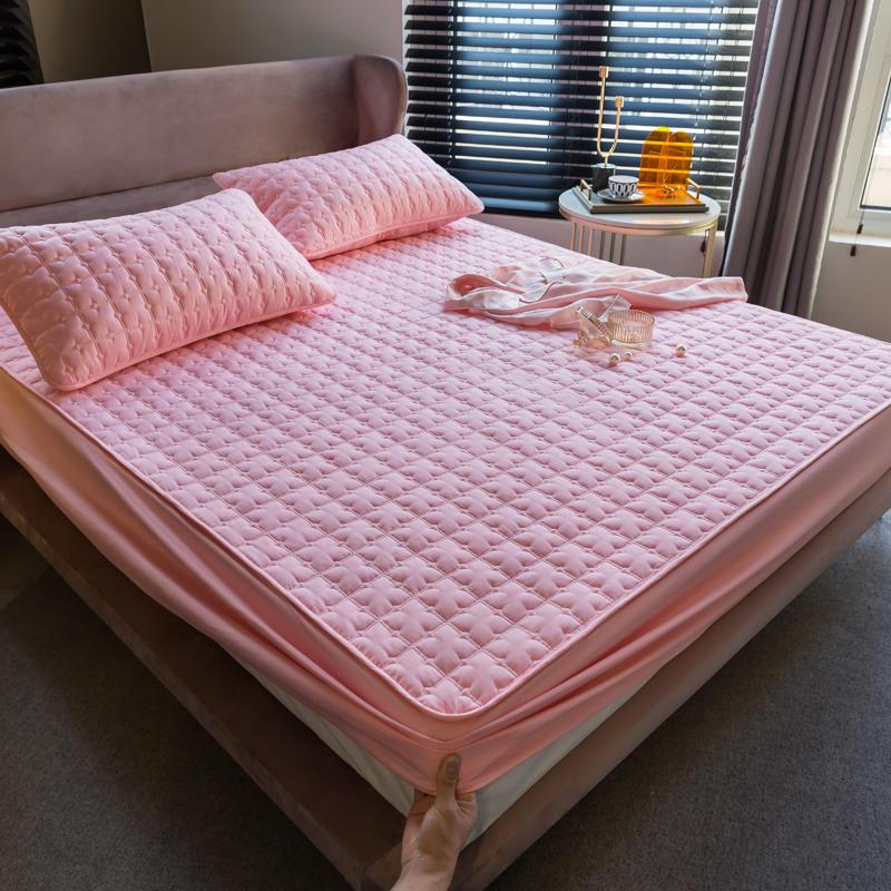 100% Cotton Vỏ Gối Có Thể Giặt Đồng Màu Nệm Cotton Dập Nổi Mền Chần Gòn Vua Tấm Bảo Vệ Nệm Chống Chi Ga Giường
