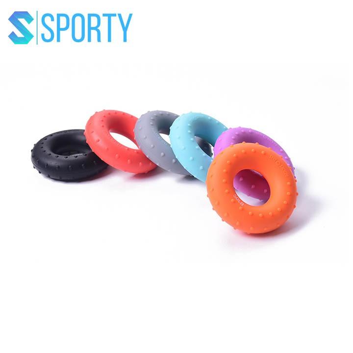 Vòng tròn cao su silicon, dụng cụ bóp tập cơ tay Sporty store luyện tập sức mạnh ngón tay