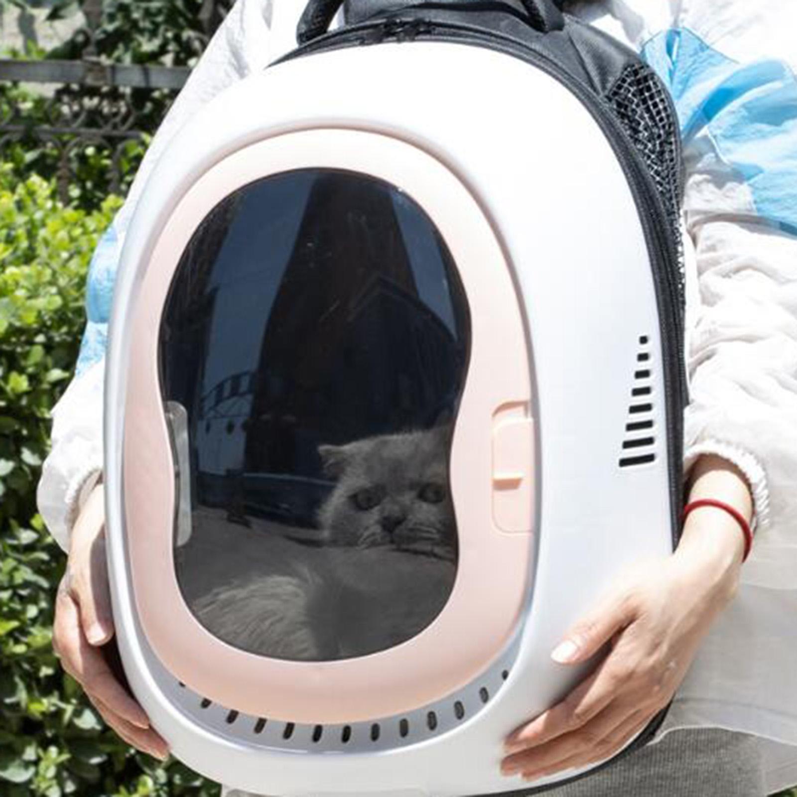 Portable Pet Cat Carrier Backpack Dog Travel Bag Carrying Bag Zipper Adjustable Shoulder Strap for Hiking