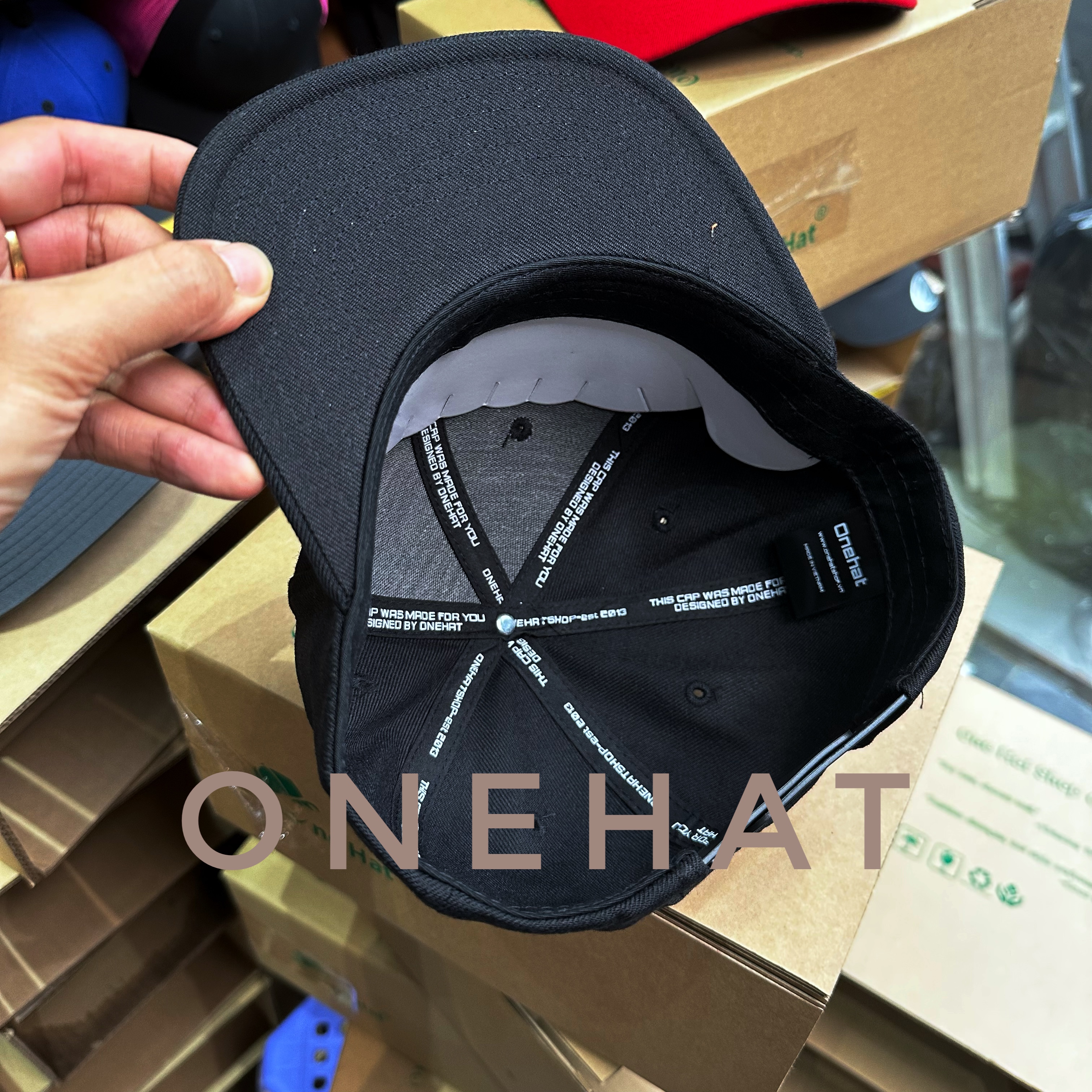 Nón Snapback Hip Hop Trơn Đen vành thẳng chất lượng cao