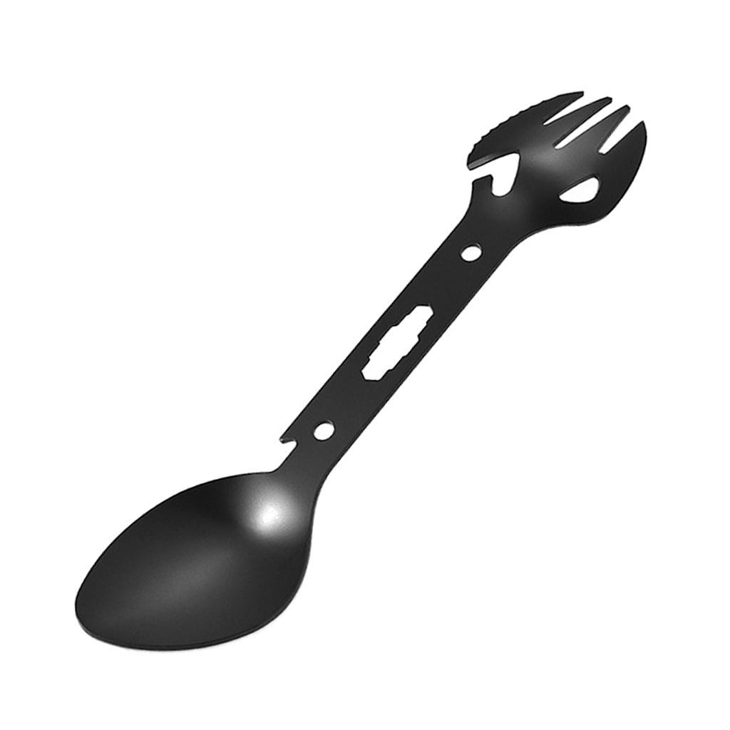 Multi-purpose Spork Camping Fork Spoon Bottle Beer Can Opener Outdoor Tableware