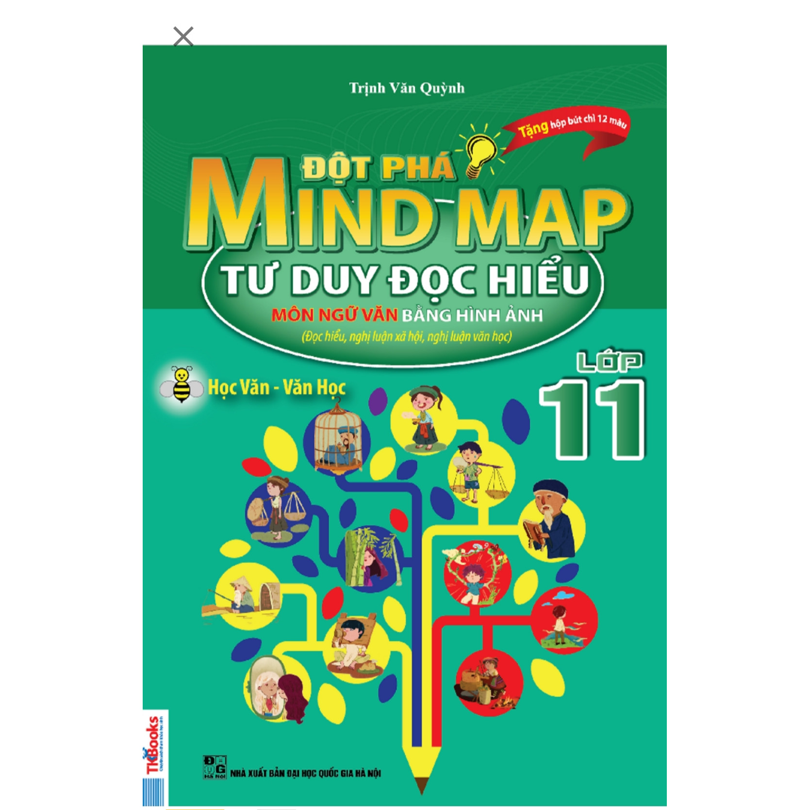 Đột phá mind map - Tư duy đọc hiểu môn ngữ văn bằng hình ảnh lớp 11 ( tặng 1 giá đỡ iring cute)