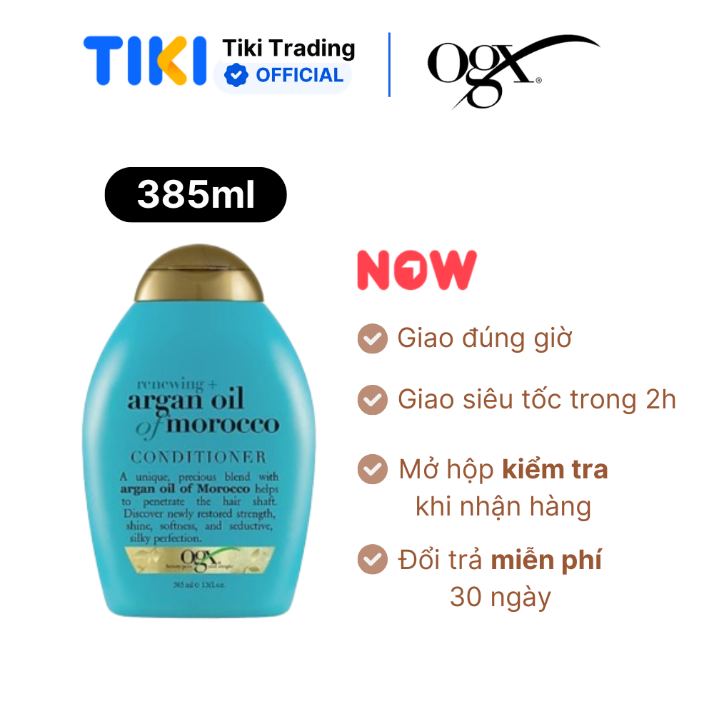 Dầu Xả OGX Renewing + Argan Oil Of Morocco Phục Hồi Hư Tổn 385ml