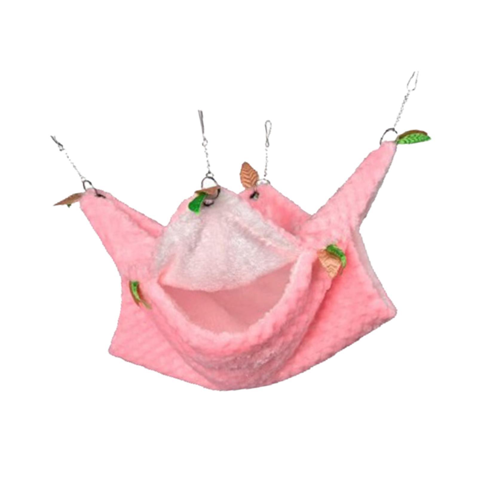 Winter Warm Hamster Bed, Hanging Hammock House Cave Nest Mats, Hideout Supplies for Hedgehog Bird Small Animal Bed