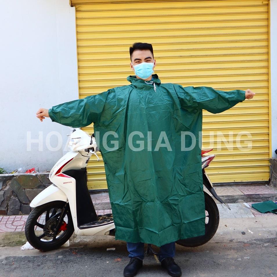 Áo Mưa Cánh Dơi Xẻ Tà Vải Dù Đi Mưa Chở Hàng Cao Cấp AM03