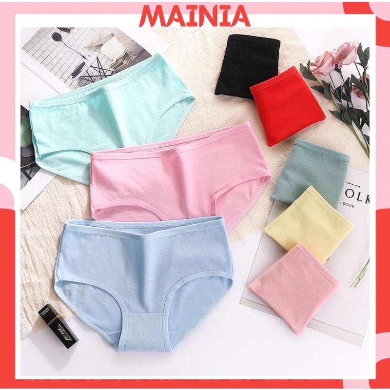 Quần Lót Nữ Cotton Màu Trơn Nhiều Màu Mainia Shop