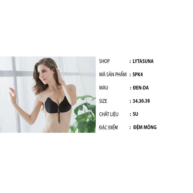 Áo lót nữ đúc su CAO CẤP dán cánh tiên dây rút nâng ngực tạo khe SPK4