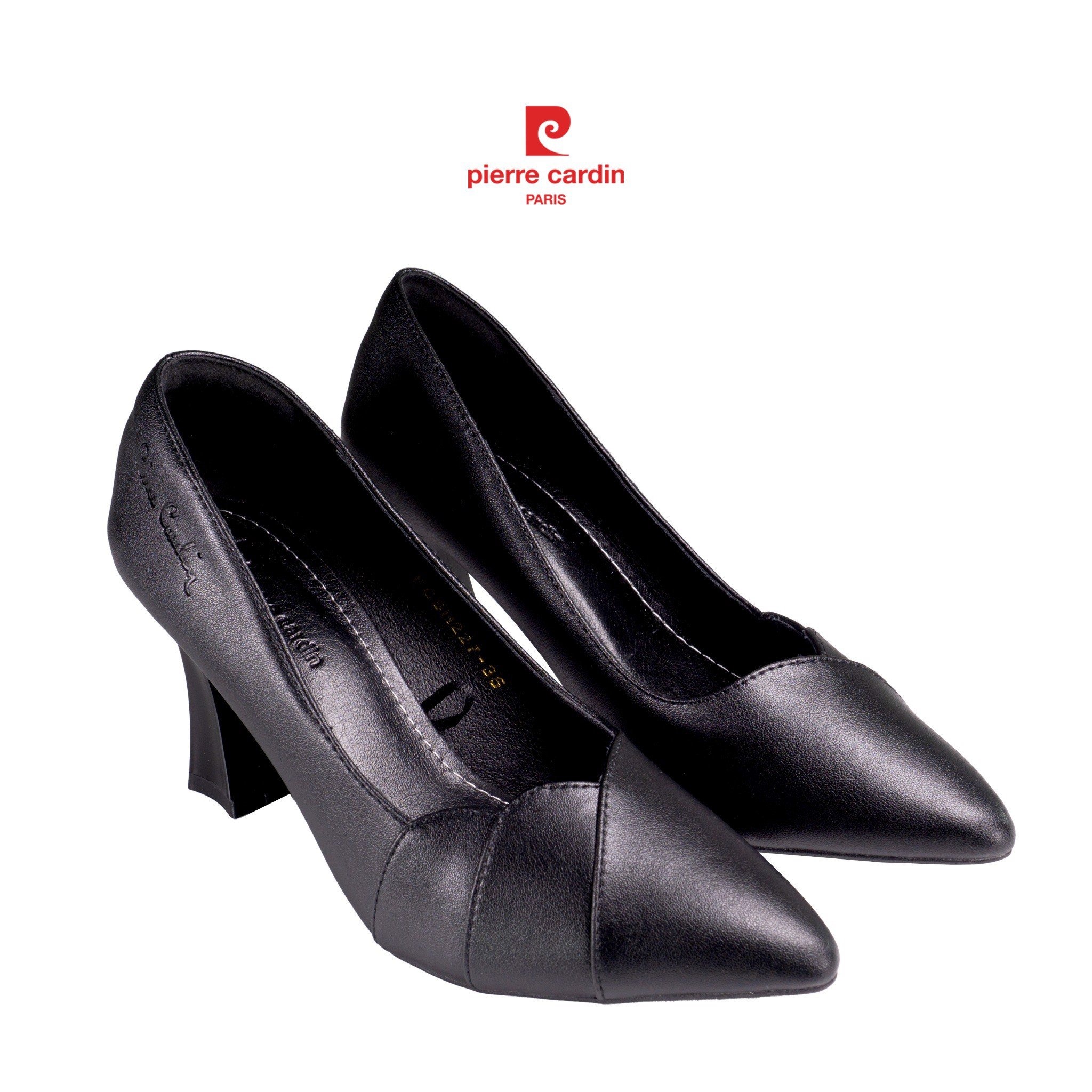 Giày nữ cao gót, chất liệu da cao cấp, đế cao 7cm, kiểu dáng trẻ trung Pierre Cardin PCWFWS 227