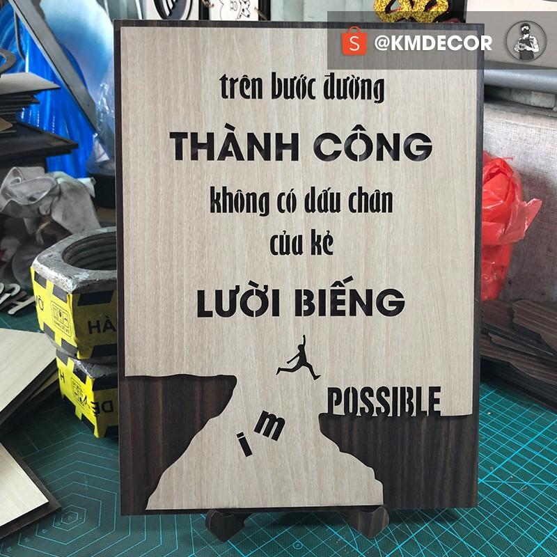 Tranh treo tường gỗ tạo động lực trang trí phòng làm việc