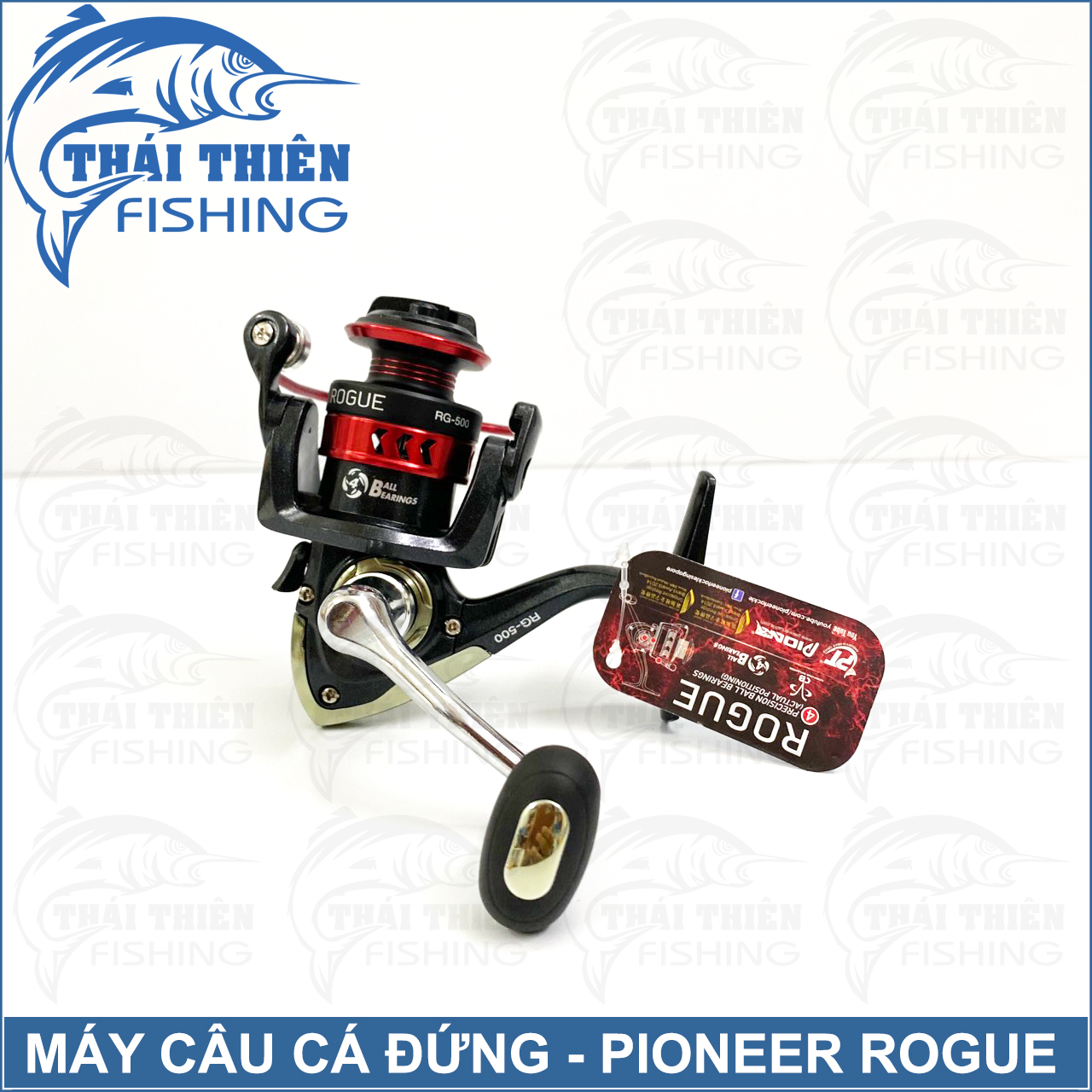 Máy Câu Cá Pioneer Rogue RG Phiên Bản Mới Tay Quay Vặn Ren