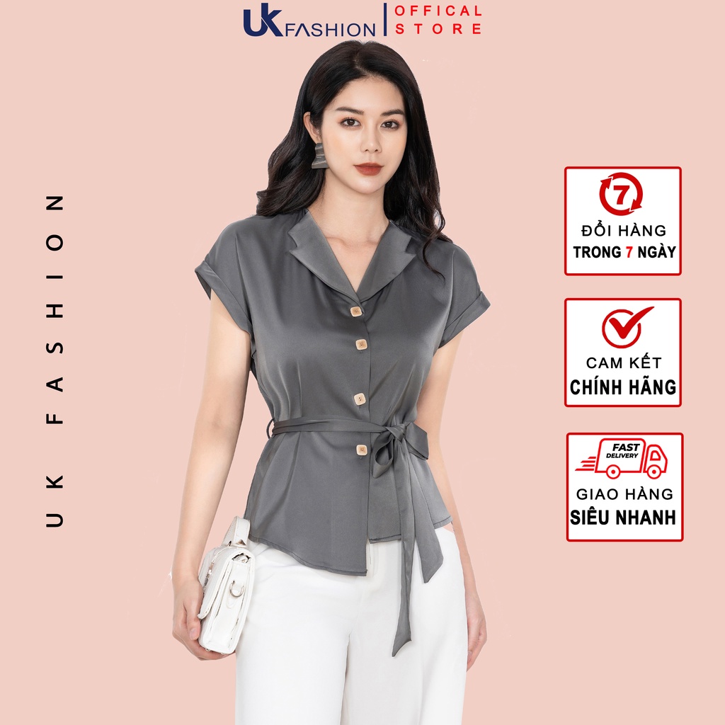 Áo Sơ Mi Nữ Đai Eo Thời Trang UK Fashion Thiết Kế Phong Cách Sang Trọng, Chất Vải Cao Cấp, Thoáng Mát NKSM2201014