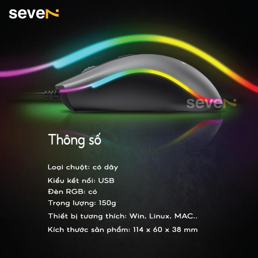 Chuột Có Dây Havit MS72 Độ Nhạy Lên Đên 1200 DPI, Có Đèn RGB -  Hàng Chính Hãng