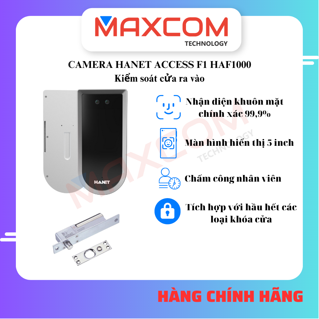 Thiết bị kiểm soát thông minh HANET Access F1 HAF1000 - Hàng chính hãng - Camera vừa chấm công vừa mở cửa