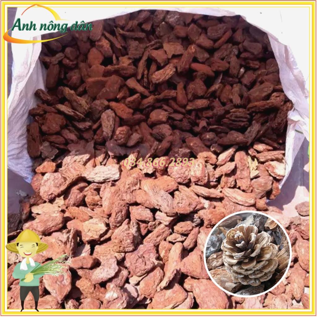 Gói 1kg Vỏ thông mài cạnh đều đẹp Size 4x5cm trang trí chậu cảnh, đã xử lý nấm mốc - Anh nông dân chính hiệu
