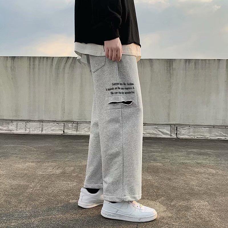 Quần dài ống rộng phong cách thời trang Hàn M-2Xl