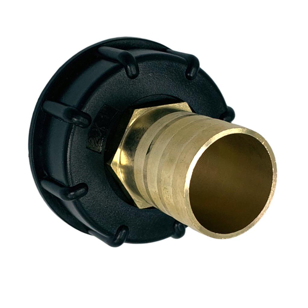2 Pieces IBC 1000L Water Tank Connector 1/2'' 1'' Brass Hose Adapter DN25 DN15