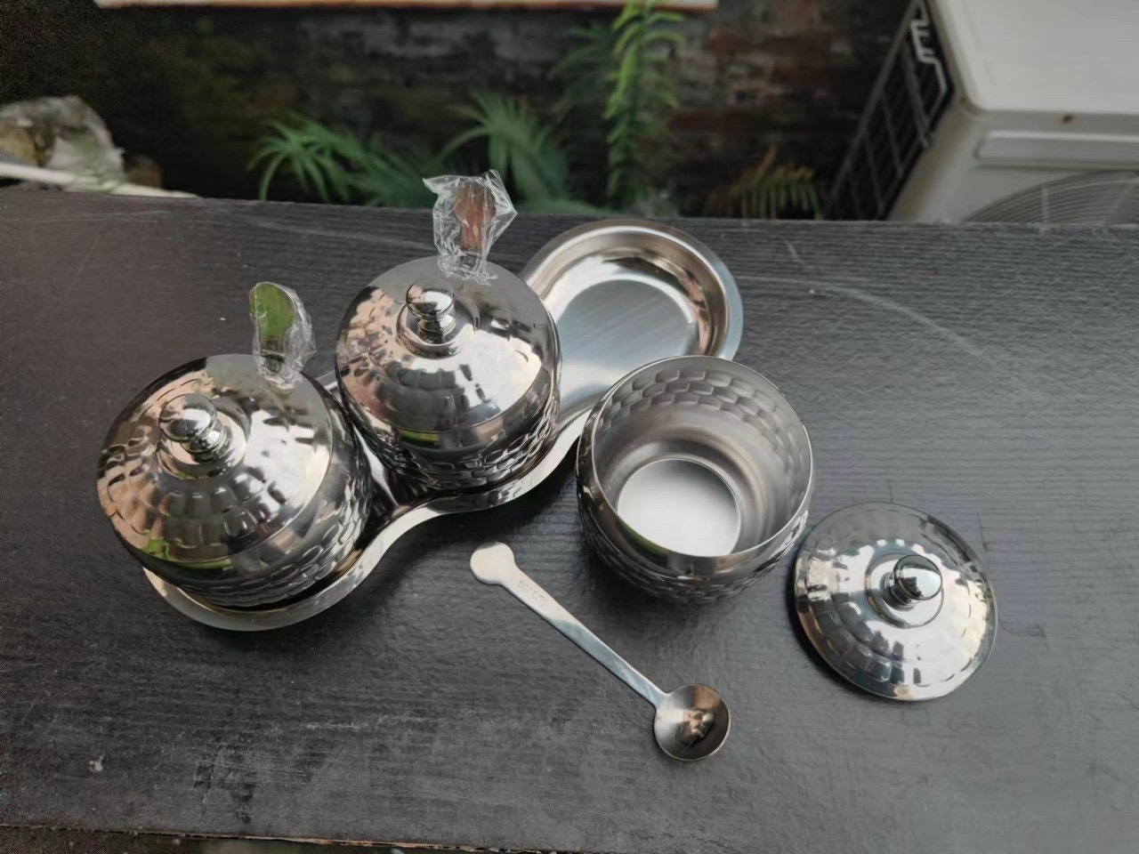 Combo 4 hũ đựng gia vị inox cao cấp