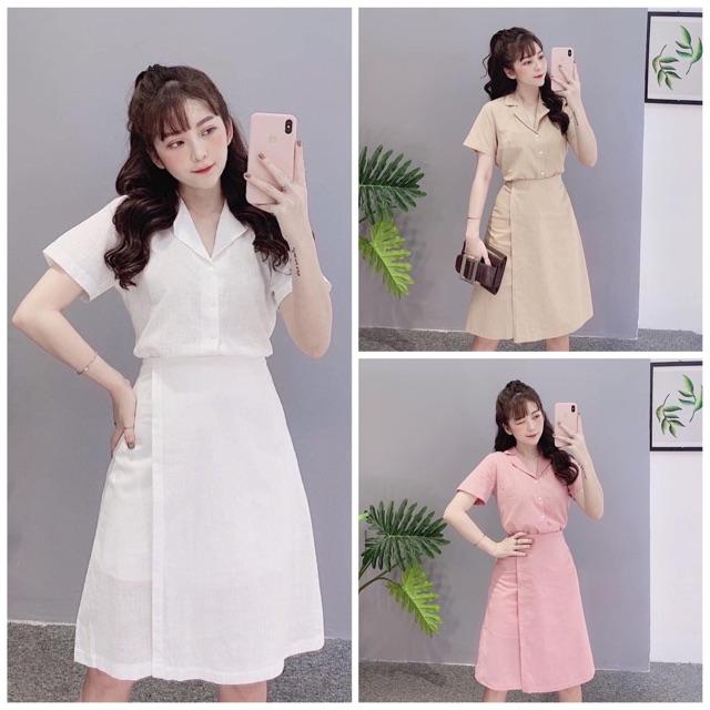 Đầm váy đắp tà 3 màu
