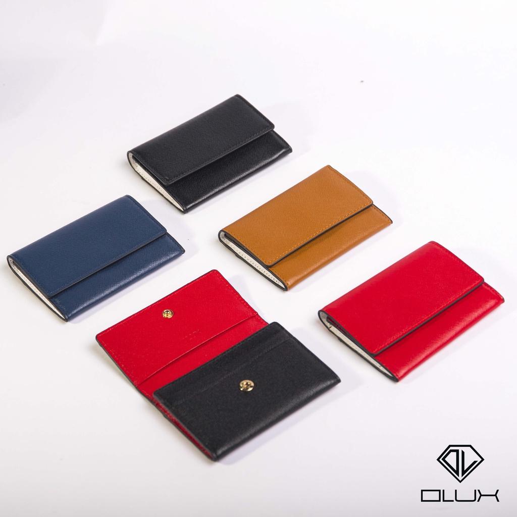 Ví nữ mini, ví mini da cao cấp Safiano - Cardholder thời trang OLUX