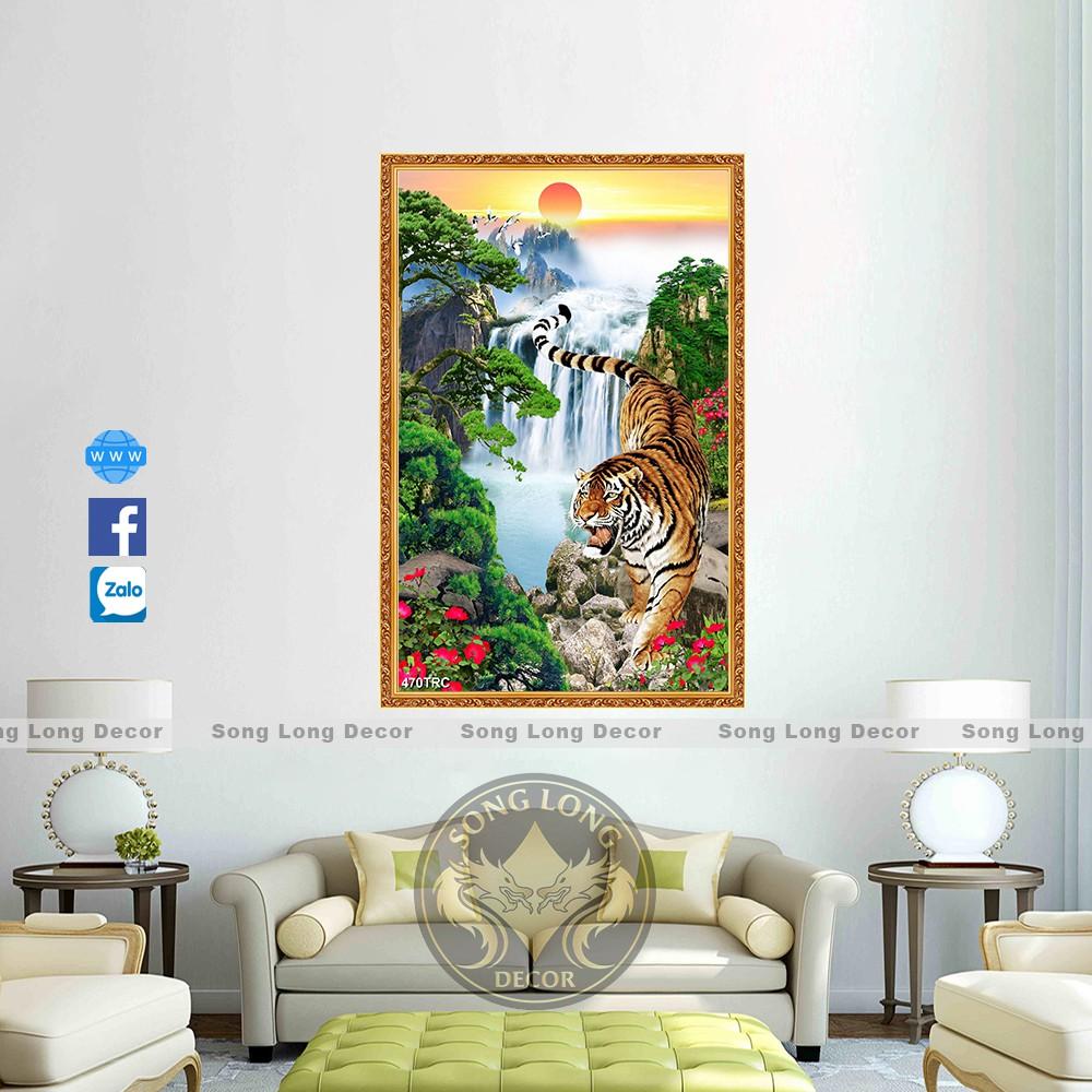 TRANH DÁN TƯỜNG 3D NGOẠ HỔ, TRANH DÁN TƯỜNG CON HỔ - TRANH CON CỌP