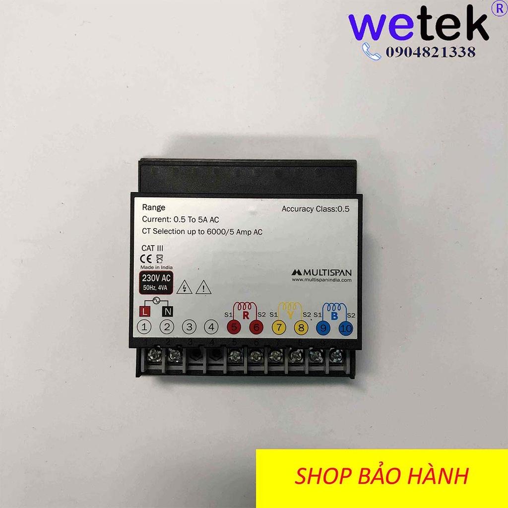 Mutltispan AMP-19N, Đồng hồ đo Dòng 3 pha, hiển thị LED đồng thời, gắn mặt cánh tủ, cấp chính xác 0.5