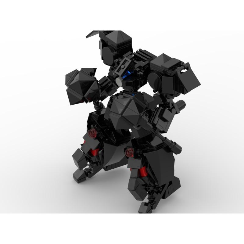 Đồ chơi lắp ráp Robot mech moc Steel Black