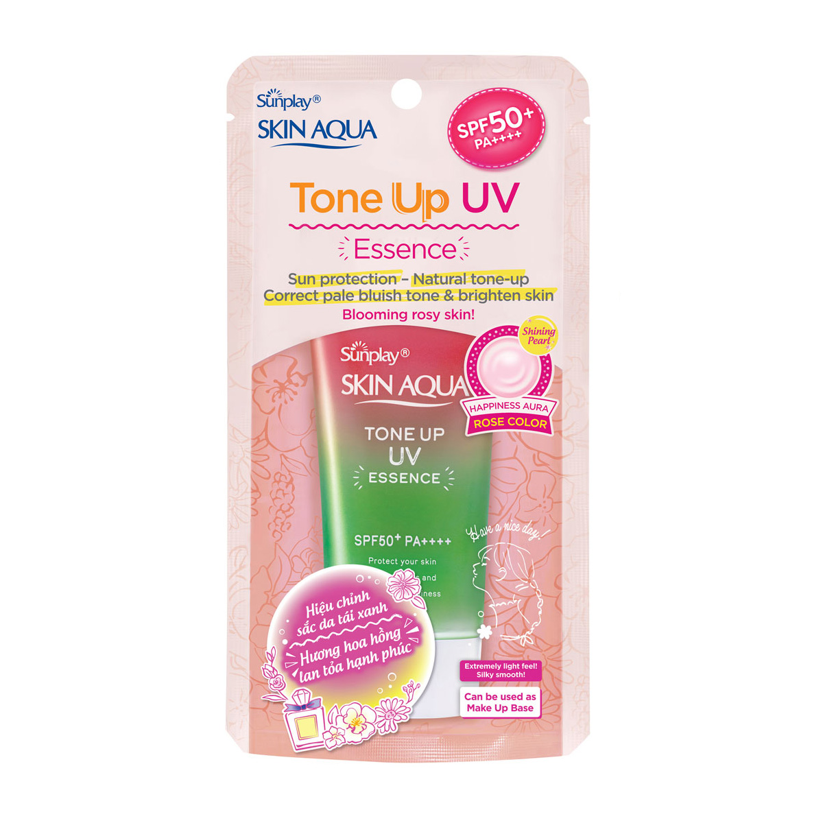 Tinh Chất Chống Nắng Nâng Tông Dành Cho Da Khô/Thường Sunplay Skin Aqua Tone Up UV Essence Happiness Aura