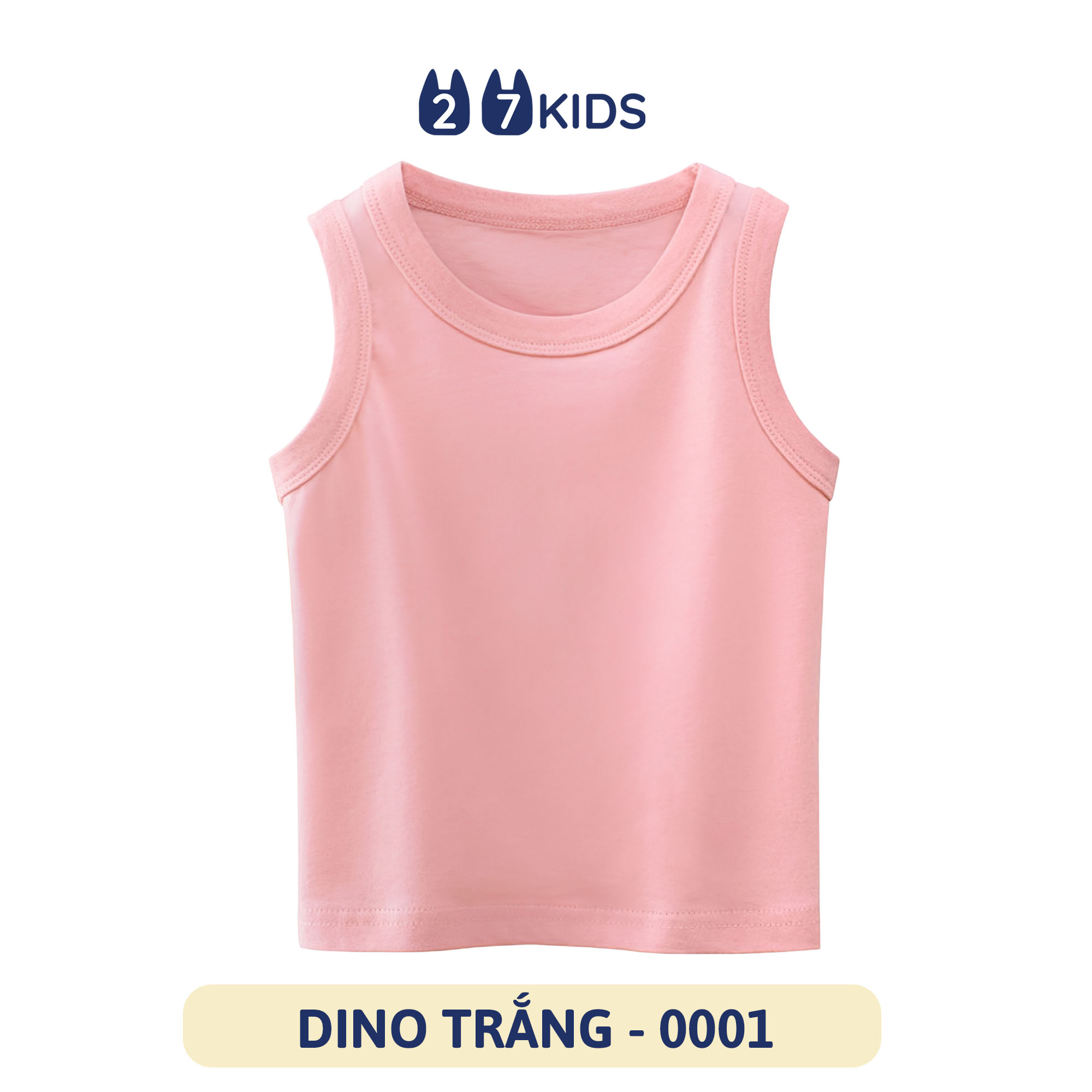 Áo thun ba lỗ bé trai bé gái 27Kids áo 3 lỗ sát nách nam nữ 100% Cotton cho trẻ từ 2-10 tuổi BSTT4