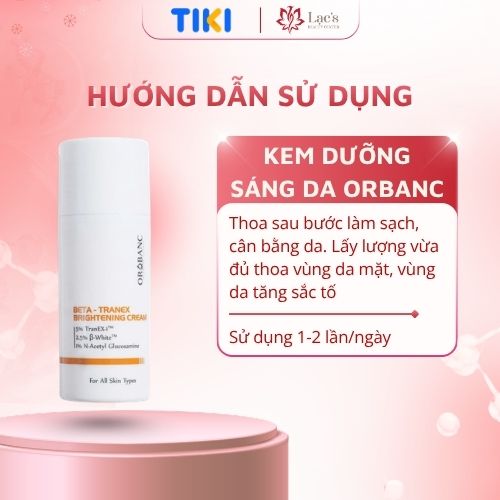 Kem giảm nám Orobanc Beta - Tranexamic Peptide Pigment Correcting Cream 30G