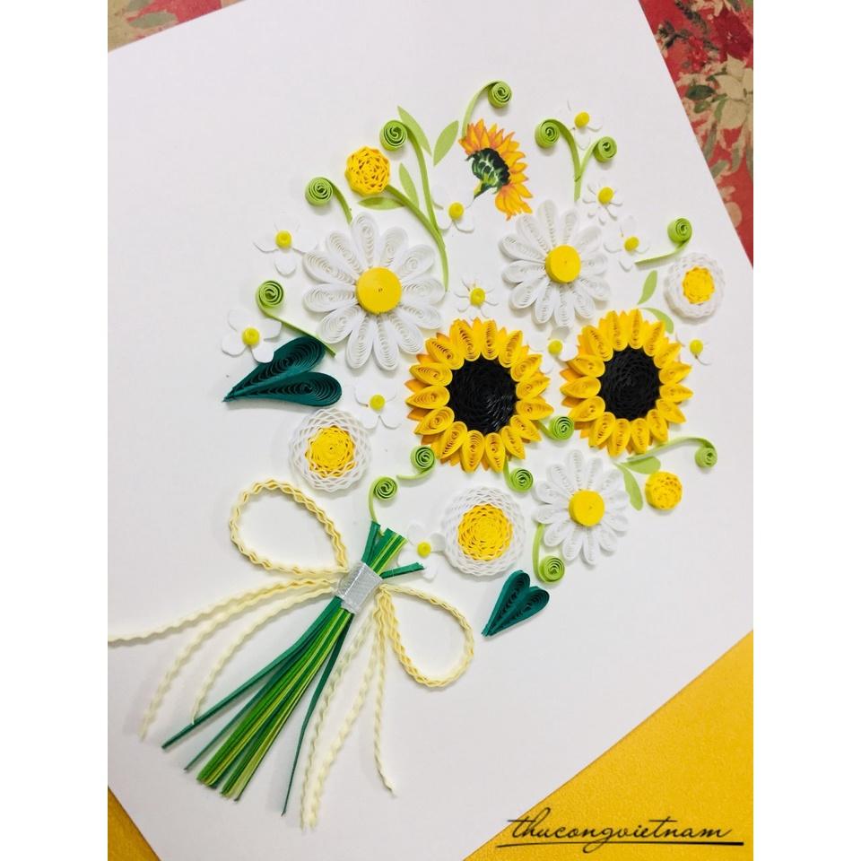 Thiệp Quilling bó hoa