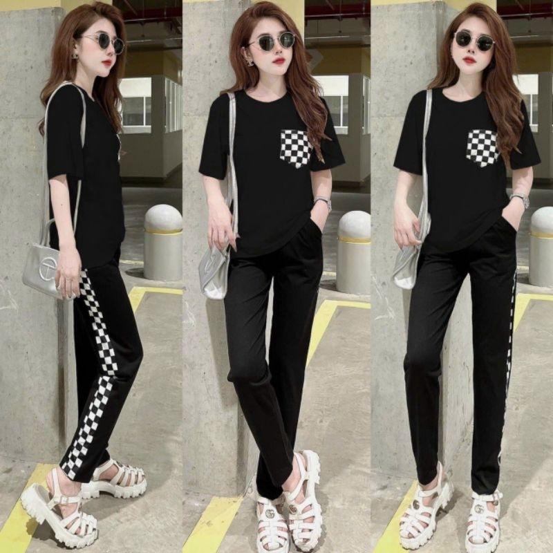 Bộ đồ thể thao nữ quần dài áo thun form rộng bigsize mẫu mới đẹp, bộ đồ đi làm, sét bộ đi chơi , bộ đồ mặc nhà siêu xinh