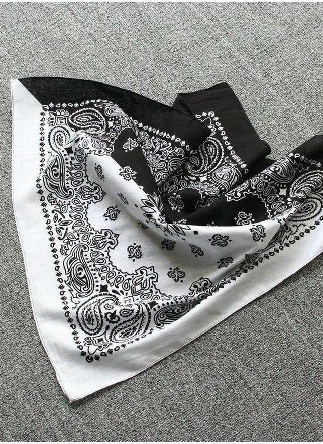 Khăn Bandana (Khăn Turban EXO) Màu Trắng Đen - Mã B011