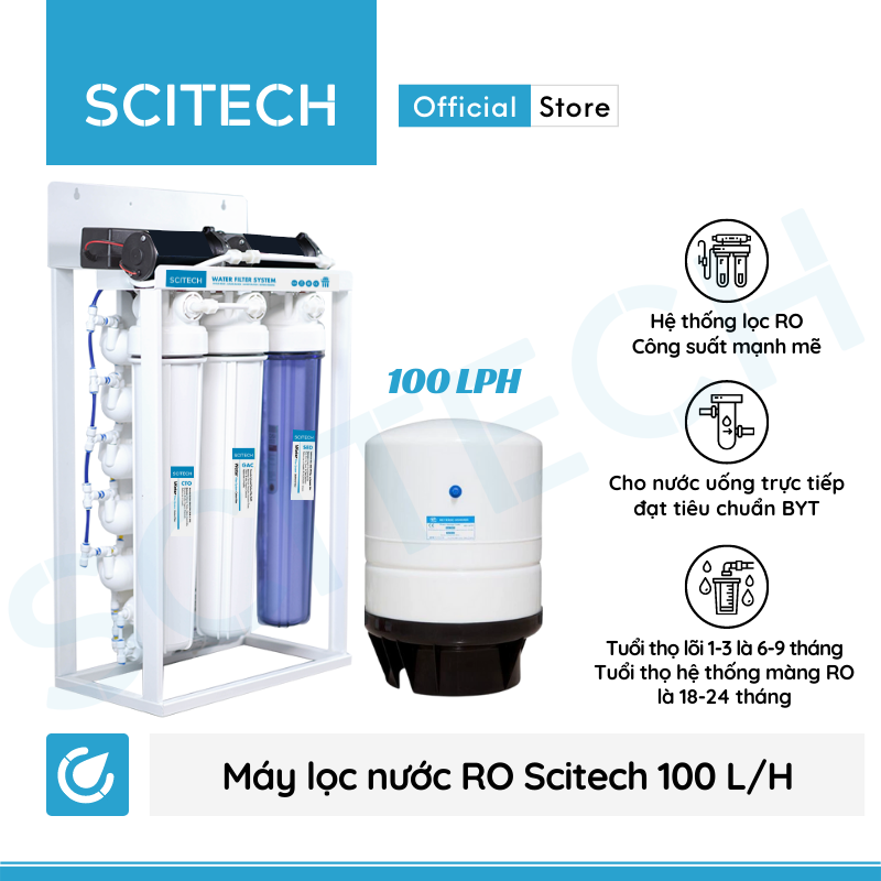 Máy lọc nước RO bán công nghiệp Scitech 100L/H - Hàng chính hãng