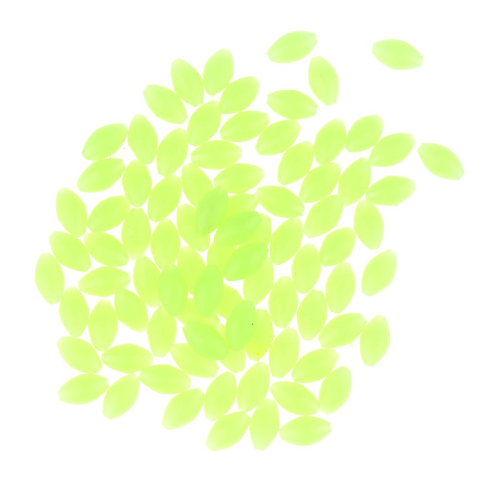 100Pcs Fishing Beads Round Luminous Rig Beads Sea Fishing Floating Tackle