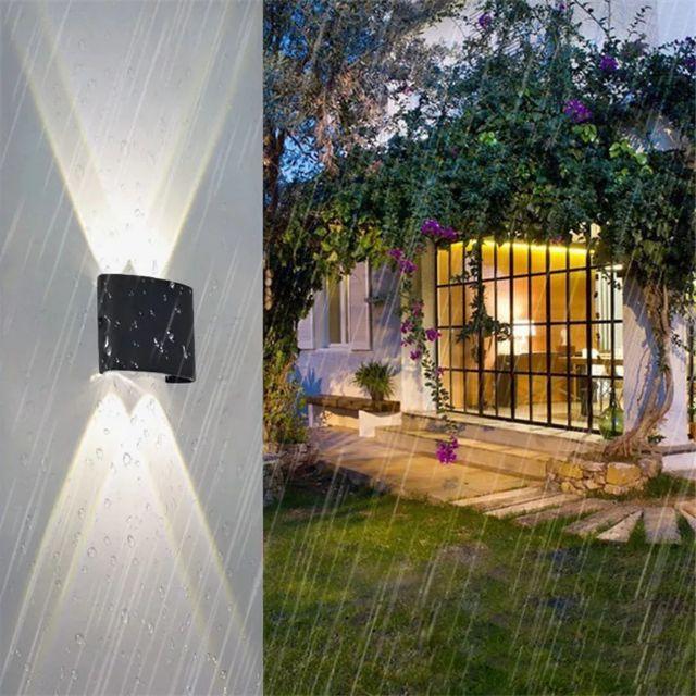 Đèn led gắn tường, Đèn tường led 2 đầu 4w ánh sáng vàng, đèn tường led nghệ thuật trang trí có chỉ số chống nước B115-4