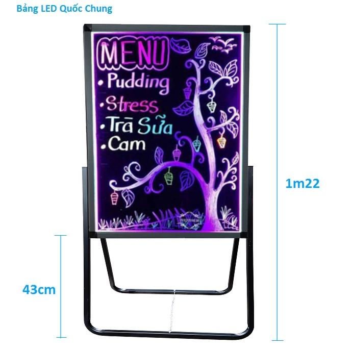 Bảng LED Huỳnh Quang viết tay 60x80cm kệ thép