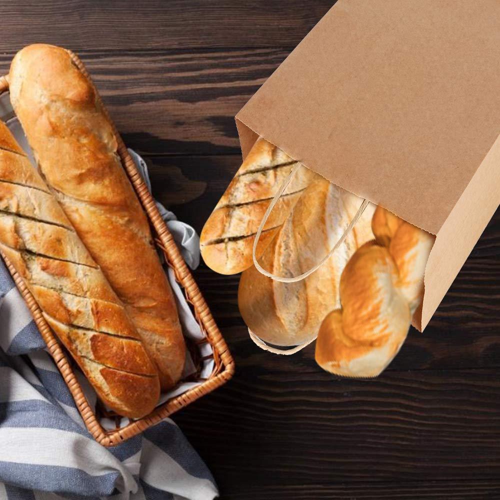 Túi quà tặng 30 miếng túi Kraft, túi giấy kraft có tay cầm, túi giấy cho lễ kỷ niệm ngày cưới Giáng sinh và lễ kỷ niệm tiệc tùng