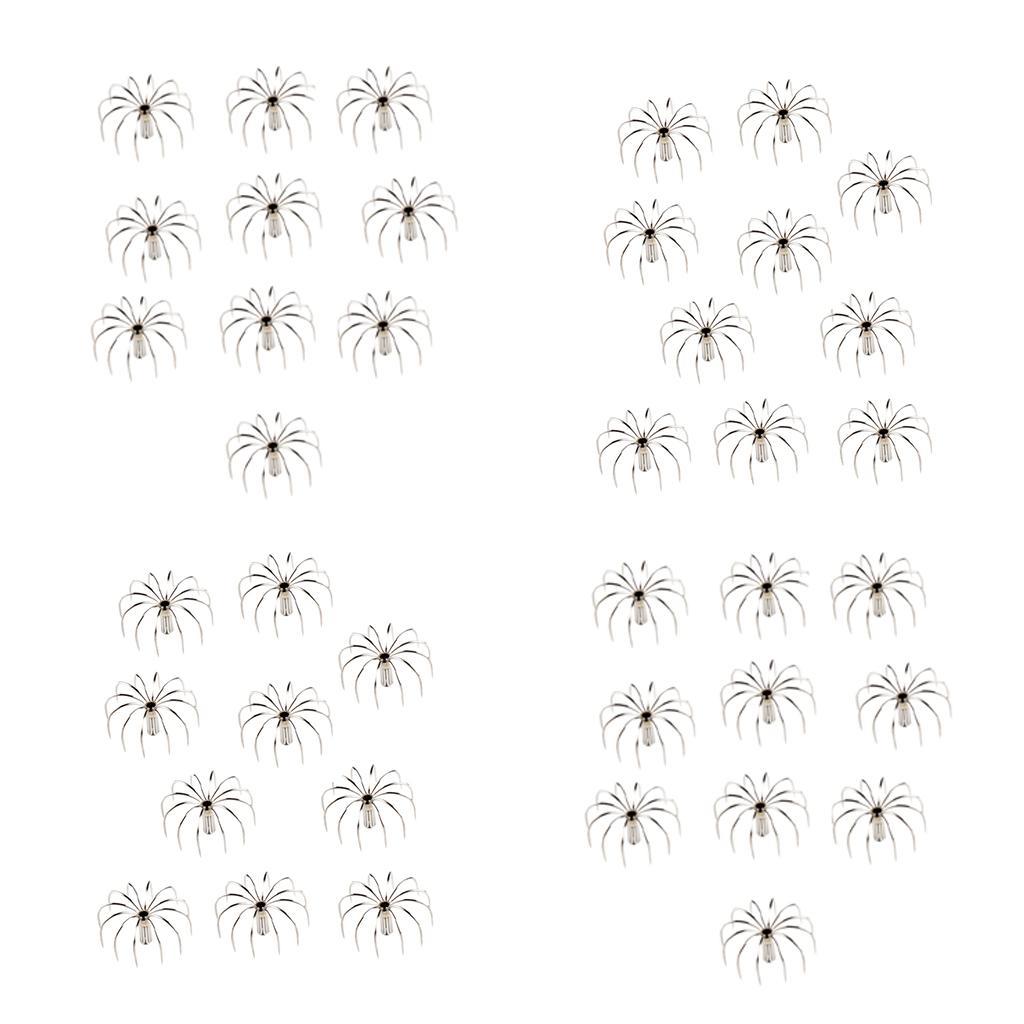 10pcs Stainless Steel Squid Hook Hook Simulation 2.8cm