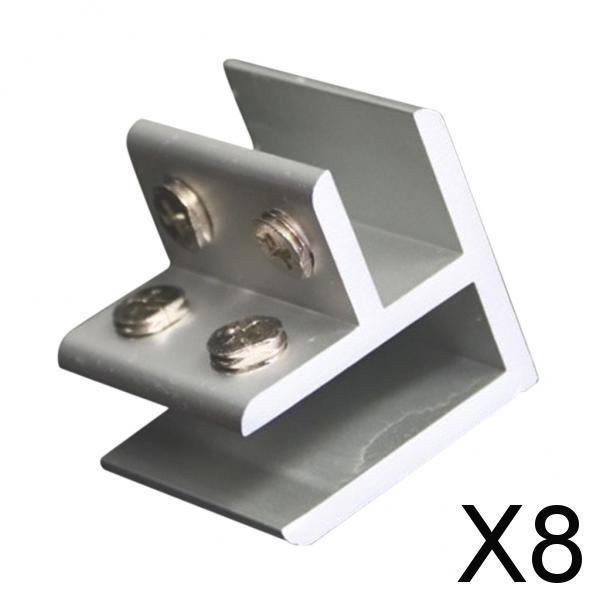 8xAdjustable Glass Clamp Clip Glass Bracket Holder 8mm-12mm No Need Drill A
