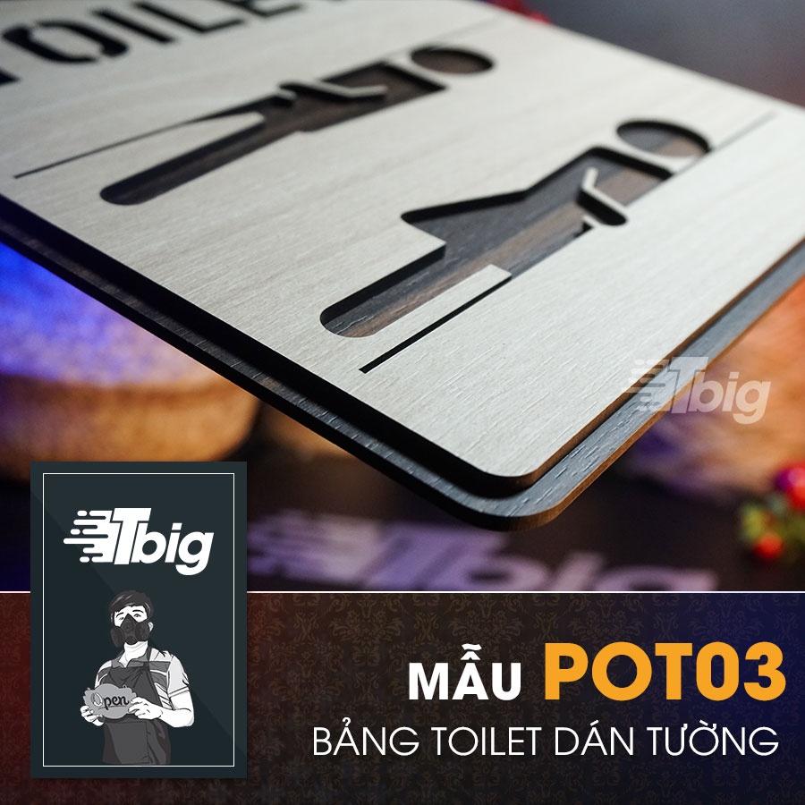 Biển toilet gỗ dán cửa nhà vệ sinh - mẫu thiết kế đẹp, sang trọng