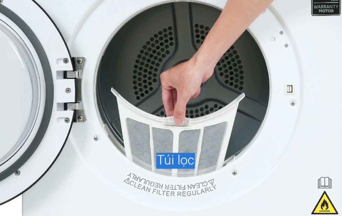 LƯỚI LỌC BỤI MÁY SẤY AQUA 7KG, 8KG – HÀNG CHÍNH HÃNG