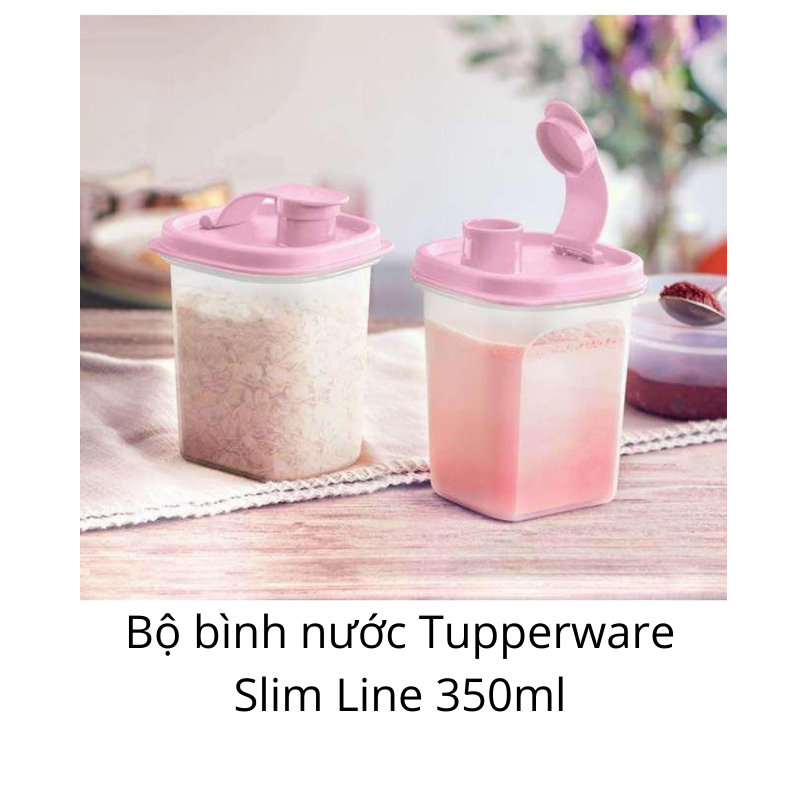 Bình nước Tupperware Slim Line 350ml x2