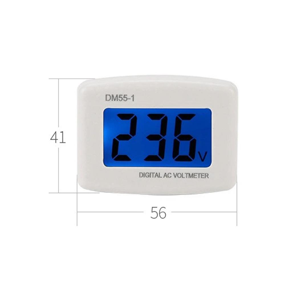 AC 80-300V LCD Digital Voltmeter Plug-Type Volt Gauge Meter 110V 220V Voltage Measuring Monitor Panel