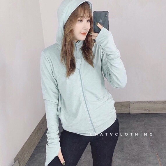 Áo chống nắng G.U thông hơi, dáng ngắn, chống tia UV hiệu quả