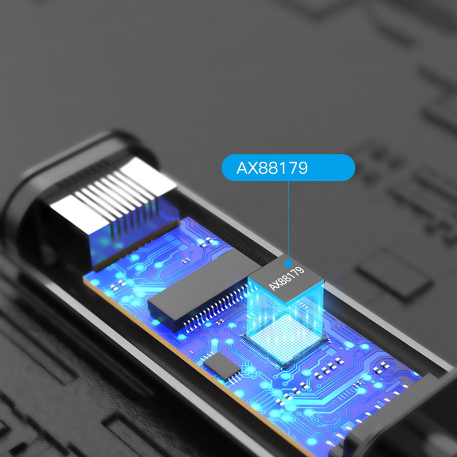 1000Mbps USB-C Type C to Gigabit Ethernet Adapter RJ45 LAN Network Adapter