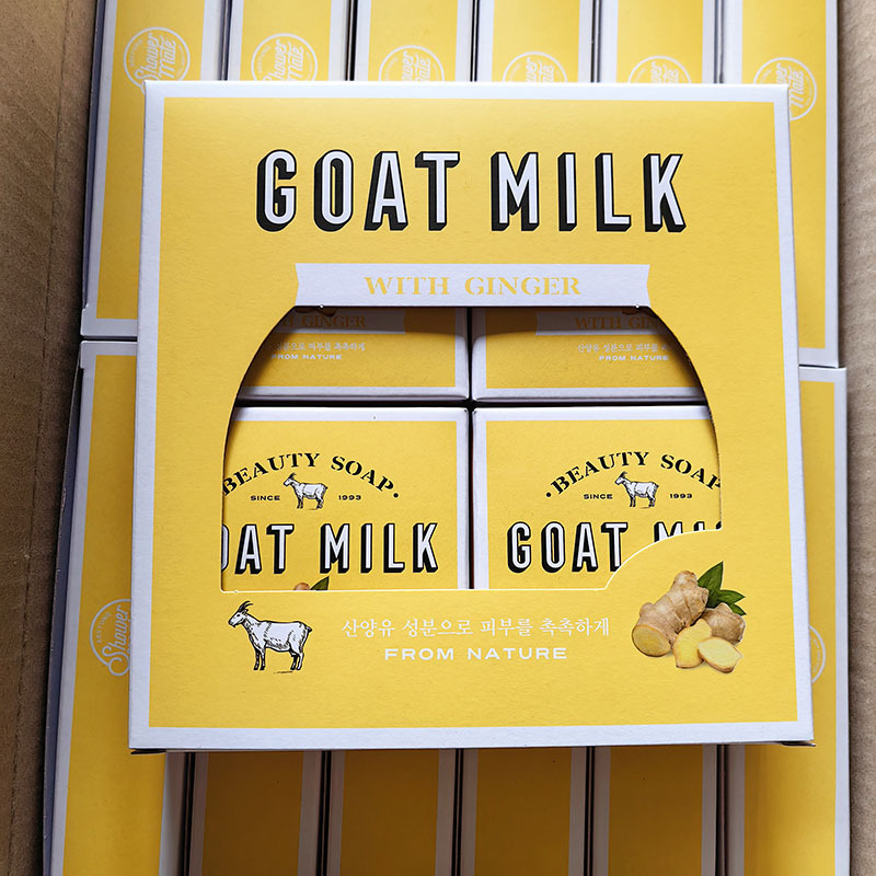 Hình ảnh Xà phòng tắm trắng sữa dê Goat Milk Beauty Soap Hàn Quốc 90g - Từ sữa dê tươi