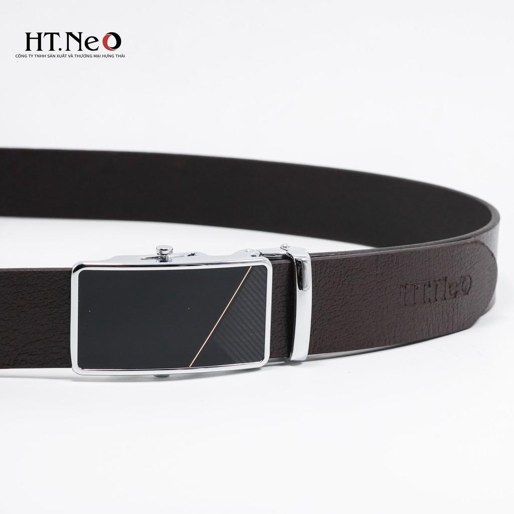 Dây lưng nam - dây lưng da HT.NEO da trâu nguyên miếng, mặt khóa cực sang trọng, chống xước, chống hoen gỉ